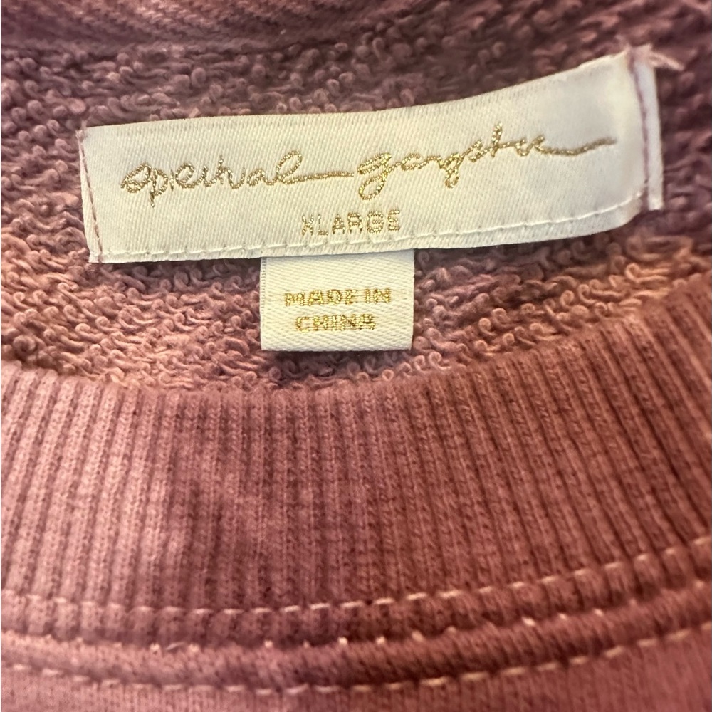 Peloton Spiritual Gangster Mauve tie-dyed Sweatshirt - women's XL - Picture 2 of 6